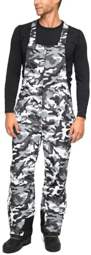 Arctix Essential isolerade hängselbyxor för män, A6 Camo svart, 4X-Large (52-54W x 32L)