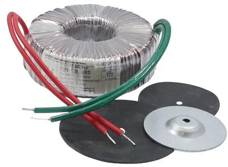 WITTKOWARE Ringkerntransformator, Eingang 230V/50Hz, Ausgang 12V~/max. 8,33A, Leistung 100VA, Maße (ØxH): 92x33mm, mit Befestigungssatz