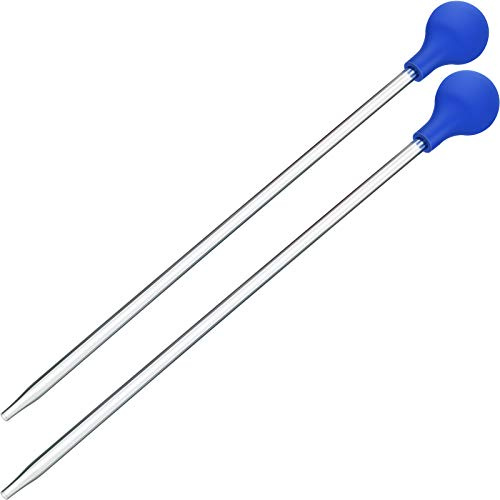 2 Pieces Coral Feeder SPS HPS Feeder 13.77 Inch Long Acrylic Marine Fish Reef Feeding Tool Accurate Coral Spot Feeder Tube for Reef/Anemones/Coral/Brine Shrimp Most Aquarium Organisms
