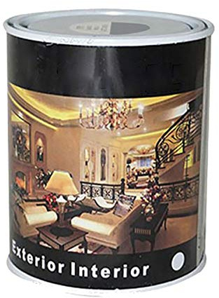 H HANSEL HOME Pintura Esmalte al Disolvente para Madera y Metal, Pintura Alquidica de Rápido Secado para Superfícies Interiores y Exteriores(Plata, 375 ML)