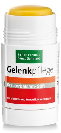 Sanct Bernhard Gelenkpflege-Kräuterbalsam-Stift | Mit Ringelblume, Beinwell & Murmeltieröl | Für Haut, Muskeln & Gelenke | 70ml