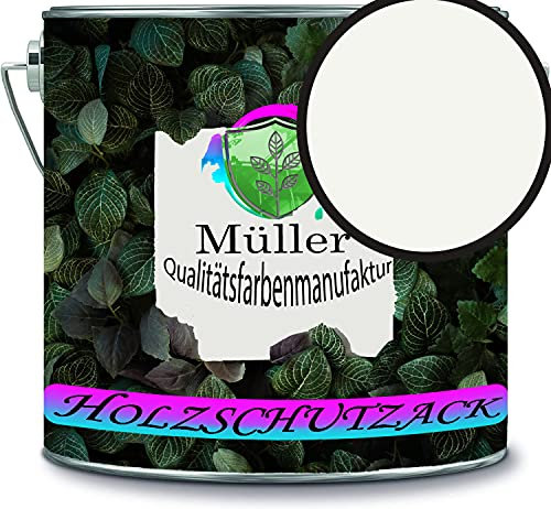 Peinture de protection pour bois - Résistant aux intempéries - Protection longue durée contre les intempéries - Couleur de protection du bois RAL 9010 - Blanc pur - Produit de qualité de la marque