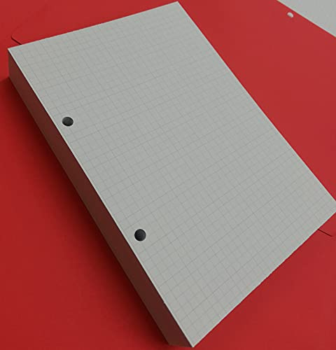 OY Nachfüllmine 200 Blatt (400 Seiten) - 2 Löcher - A5 14,5 x 20,5 cm kariert 5 mm - DIN A5 2-holes - für Ordner A5 mit 2 Ringen Abstand 8 cm