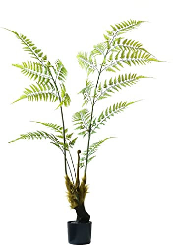 QHLOM Fake Plants Lifelike Fake Plants Golden Monkey Fern, 63in Artificial Plant Home Decoration, Fake Potted Plants for Indoor Outdoor Add Green Elements