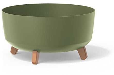 Macetero färg verde djurdjup, grå grå färg, 38 x 38 x 19,5 cm, kapacidad de 14,3 l.