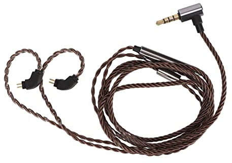 ASHATA 0.78Mm 2 Pin Cable with Mic, 3.5Mm Audio Cable Earphone Replacement Upgrade Cable, 2 Pin Iem Cable with Mic for 2 Pin 0.78Mm Headphones for Weston 1964 Ue3X Ue18 W4R