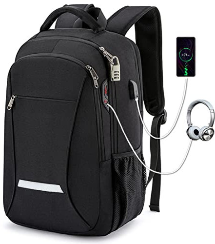 Laptop Backpack for Men, 40L Anti-Theft Business Work Backpacks Bag, Travel Laptop Backpack with USB Charging for 15.6 Inch Laptop, Durable Water Resistant College School Backpack for Men Women
