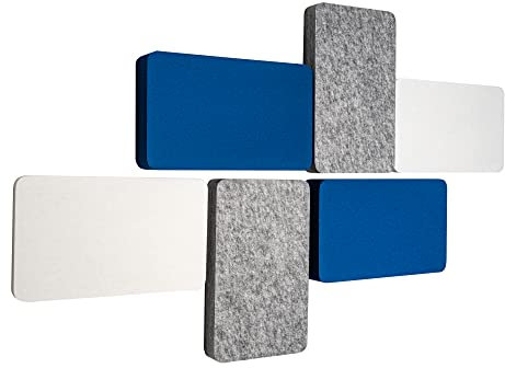 FENNEXT® Schallabsorber Wand Paneele [6 Stk.] für spürbar reduzierte Geräusche I Modernes Akustikbild u.a. als Schallakustik Decke I Unbedenkliche Akustikpaneele hergestellt in der EU I 3D Panels