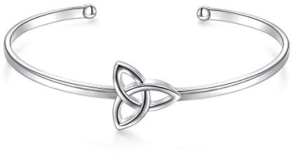 DAOCHONG 925 Sterling Silber Viel Glück Irischer Schmuck Keltischer Knoten Armband für Damen