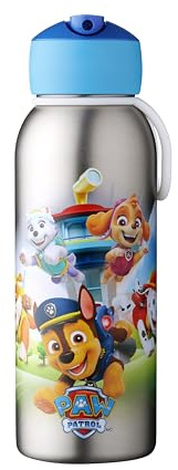 Mepal - Thermoflasche Flip-up Campus - Isolierte Trinkflaschen für Kinder - Edelstahl Thermosflasche - 4 Stunden heiß & 12 Stunden kalt - BPA-frei - 350 ml - Paw Patrol Pups