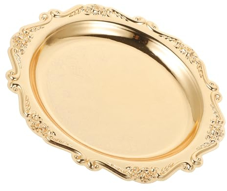 Goldenes Eisen Serviertablett für Desserts und Snacks, Robust | Festtage und Partytische, Klassisch Elegant, Dekorativ für Cupcakes und Buffetplatten