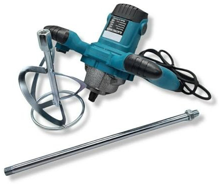 21 SHOP® TRAPANO MISCELATORE IMPASTATORE MESCOLATORE CON FRUSTA PER CEMENTO COLLA PITTURA E MALTA 1860W