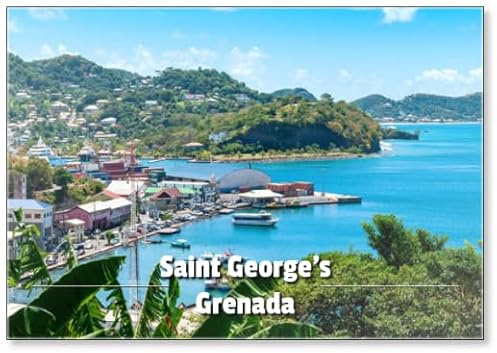 Kühlschrankmagnet Karibik - Grenada Island - Saint George's - Inner Harbor and Devils Bay