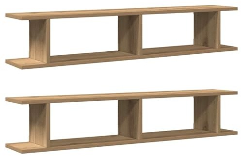 vidaXL Wandregale 2 STK. Artisan-Eiche 105x18x20 cm Holzwerkstoff
