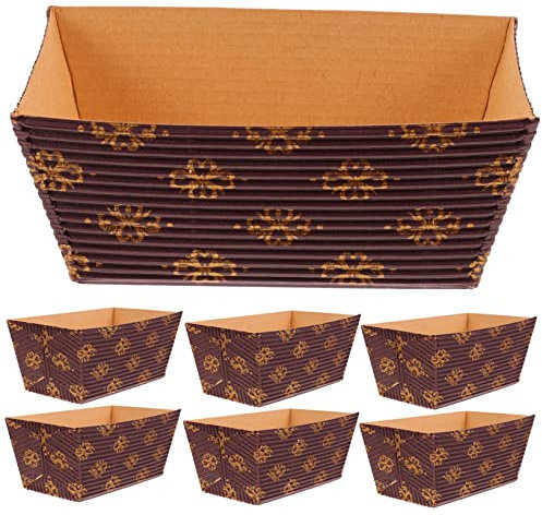 FELTECHELECTR Mini Teglie Per Plumcake in Carta Antiolio 80x40x40mm, Resistente Alte Temperature, Set 25 Pezzi Per Cottura Panetteria, Pirottini Usa e Getta Per Feste, Dolci e Bakery Professionale
