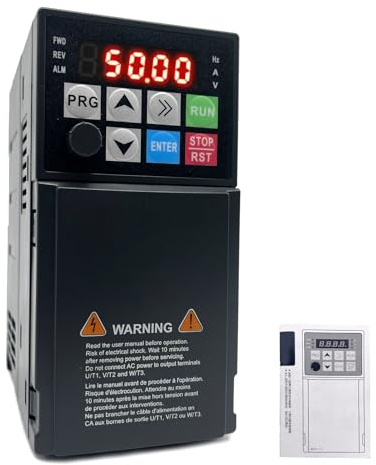 Inverter di Frequenza,220V Inverter di Frequenza VFD 2.2kW,Ingresso Monofase 220V e Uscita Trifase per Regolazione Velocità Motore