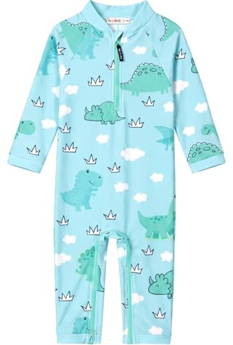weVSwe Baby Junge Badeanzug Einteiler UPF 50+ Schritt-Reißverschluss 0-3T | OEKO-TEX Stoff,Schnelltrocknend, Atmungsaktiv,Elastisch, Einfach an- und auszuziehen,UV Kleidung für Strände, Schwimmbäder.
