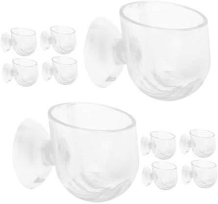ROMISBABA 10st Aquarium-blumentopf Pflanzgefäß Mit Saugnapf Aquariumdekorationen Mit Saugnapf Halter Für Aquarienpflanzen -Dekorationen - Acryl Transparent