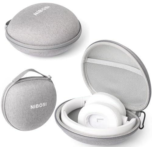 Honbobo Case for JBL Tune 780NC 770NC 760NC, JBL Live 770NC, Beats Studio 3/Solo 4, QCY H3 Pro, Headphone Hard Case, Carry Case with hook for Foldable Bluetooth Headphones, 18 * 17 * 8.3CM (Gray)