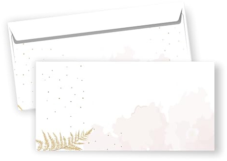Briefpapier Goldfarn DIN A4 (50, Briefumschläge)