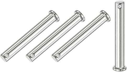 M METERXITY 4 Stück Einloch Klauenstifte M10 x 70mm 304 Edelstahl Flachkopf | Für mechanische Verbindungen/Lastwagen/Rasenmäher, Verbindungsscharnierstift Wiederverwendbar, Klauenstifte