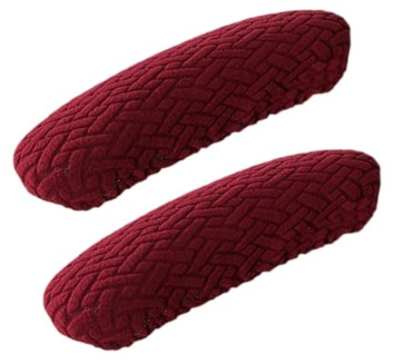 predolo Coppia di Copribraccioli Elastici per Braccioli di Sedie da Ufficio, Rosso