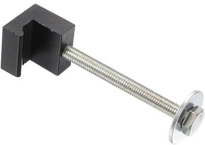 sourcing map 1 pz J-Hook Crossover, kit di montaggio per cassetta degli attrezzi in alluminio per camion pick-up kit di montaggio cassetta degli attrezzi cravatta giù, superficie anodizzata con dado
