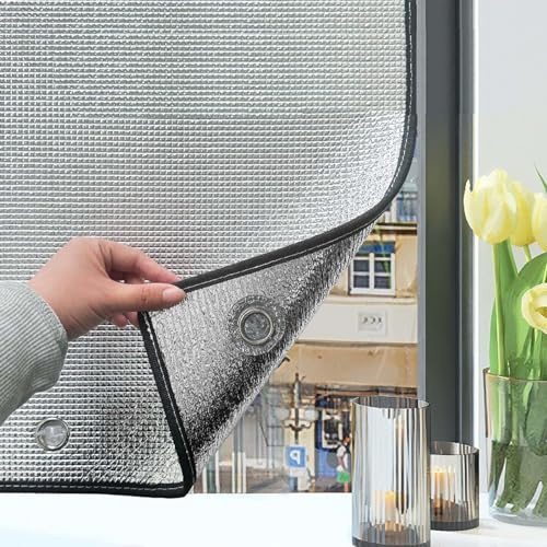 Película aislante opaca para ventana, película reflectante de protección solar, lámina de aluminio doble de 8 mm, bloqueador solar anti-UV