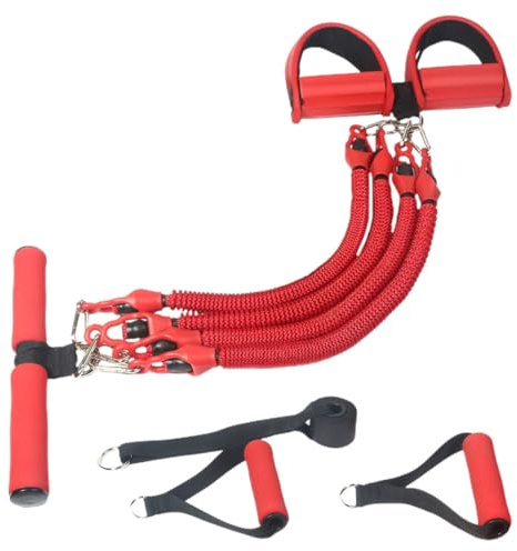 NAMOARLY Bandas para Fitness con Pedal y Cuerda de Tensión Resistente y Portátil para Ejercicios Casa Aire Entrenamiento Cómodo