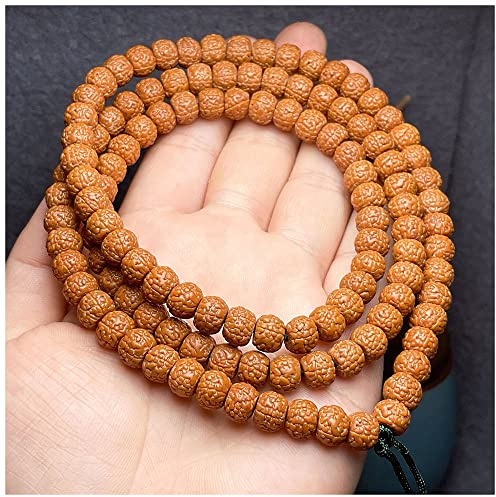 108 Bodhi Bead Armband Buddhist Rudraksha Beads Mala Bön Tibetansk Buddhism Halsband Chakras8 * 10mm