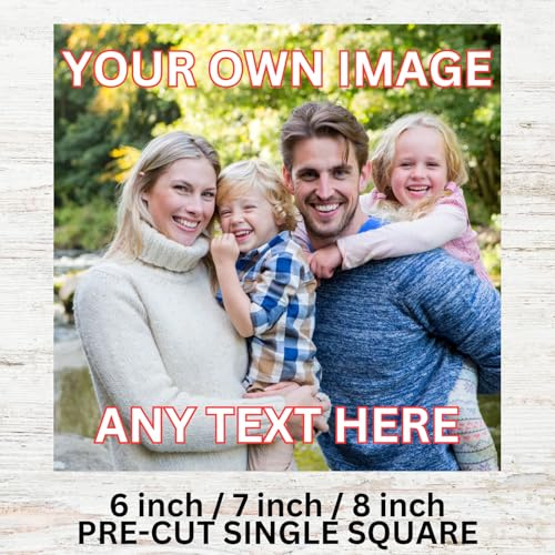 Your Own Photo Cake Topper Pre-Cut Edible Personalised Image Cupcake Cake Decoration (6 Inch Square)