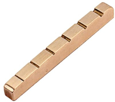 Healifty Gitarrensattel 43mm Messing 6 saiten Zubehör für Elektrische Bassgitarre und Akustische Gitarre Verbesserte Tonübertragung für Gitarristen