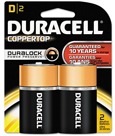 DURACELL Batteries D - 2 PK