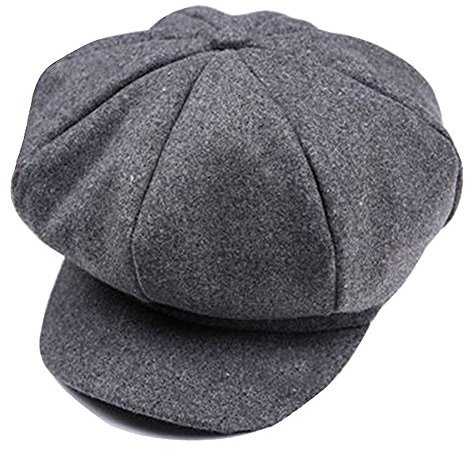 HugeStore Baby Kinder Gatsby Newsboy Mütze Hut Kappe Berets Schirmmütze Baskenmütze Schiebermütze Grau