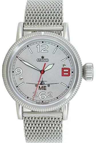 Aristo Herren Uhr Armbanduhr Fliegeruhr ME 262 Rote 'B' Automatic 3H262-RBM