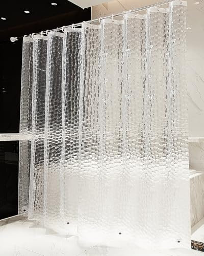 OTraki Duschvorhang 240 x 200 cm (Breite 240, Höhe 200) Anti Schimmel, Eva Duschvorhänge Umweltfreundlich Badvorhänge Waschbar Shower Curtains 3D Wasserdicht mit 16 duschvorhang Ringe