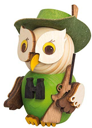 Kuhnert - Dekoration/Holzfigur - Mini Eule Jäger - ca. 7cm - Made in Germany