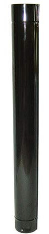 BRICOMIRAS - Tubo Vitrificado Negro para Estufas de Leña 150mm | Longitud 1 Metro | Para Casas, Masías, Cortijos, Terrazas Cerradas | Negro