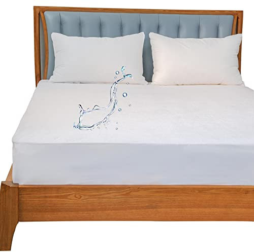 Kingnex King Size Mattress Protector Waterproof Soft Bamboo Viscose Terry Matressprotector Quiet Breathable Fitted Matress Cover