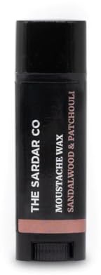 THE SARDAR CO Sandalwood & Patchouli Moustache Wax | Ultra Strong Hold for Perfect Styling | Natural Ingredients | Softens & Conditions | Long-Lasting Rich & Earthy Scent | No Flaking | 5g