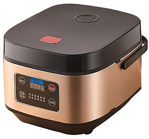 Vecchio stile Fornello di riso e piroscafo 34 / 5L grande capacità addensata Bollitore a sfera Bollitore antiaderente for dormitorio familiare for 1~8 persone (Color : Brown, Size : 3L)