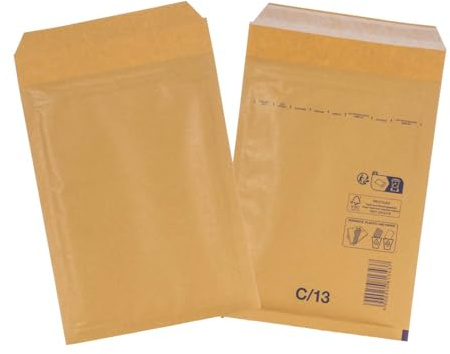 smiley pack Luftpolstertaschen Größe C3 Braun 170 x 225 mm (100 Stück) | gepolsterte Versandtaschen mit Selbstklebeverschluss, passend für A5 und B6+