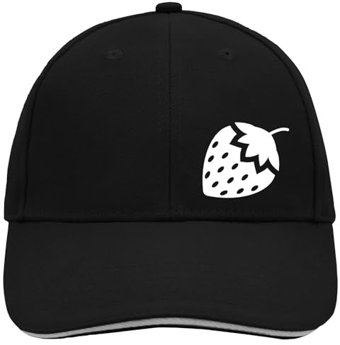 Huuraa Cappy Mütze Erdbeere Strawberry Geschenk | Baseballkappe Basecap Kappe Geschenkidee Unisex Baseball Cap