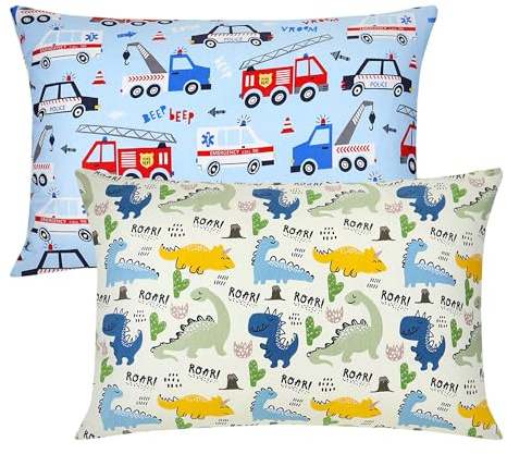 Kleinkind Kissenbezug für Kleinkinder,2 Stück 14 x 20 Weiche Baumwolle Baby Kissenbezüge Reise Kissenbezüge für Jungen Mädchen Kinder zum Schlafen Hotelverschluss Maschinenwaschbar