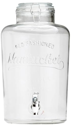 COOK CONCEPT KA0099 - Fuente de Agua de Cristal Transparente de 10 litros, Ideal para cócteles, Cervezas y zumos, diseño Elegante y práctico para Fiestas y reuniones, tamaño 10 L, Color Transparente