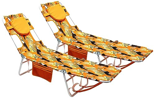 daystar SunnyFeel Beach Lounge Chair, Backpack Reclining Beach Chairs Lay Flat, Face Down Tanning Chair, Folding Camping Chairs Portable Camp Cot with Backpack Straps for Outdoor/Picnic/Lawn