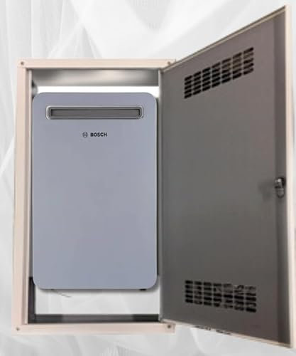 Copriscaldabagno per Bosch 5600 Outdoor da esterno bianco misure cm. 85x44x22 - le misure indicate sono riferite all'esterno del Copriscaldabagno