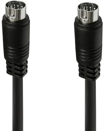 CHAKAE Câble s-vidéo mâle à mâle 10 Broches, connecteur d'ordinateur Mini DIN, câble TV pour projecteur, magnétoscope, DVD, nickelé, 3/1, 5/1/0, 5m