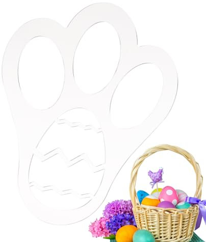 Vesone Osterhasen-Gartenschablonen, Osterhasen-Fußabdruck-Schablone - Acryl-Feiertags-Hasenfüße-Schablonen | Frohe Ostern, Partygeschenke, Ostergeschenke für Kinder und Erwachsene, Bastelarbeiten