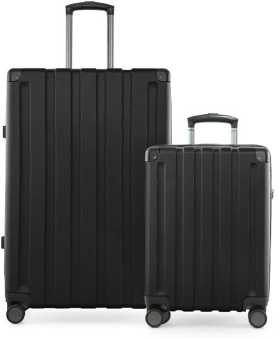 Hauptstadtkoffer Q-Damm - 2er Kofferset, Trolley-Set, TSA, Rollkoffer, Reisekoffer, (S & L), Schwarz